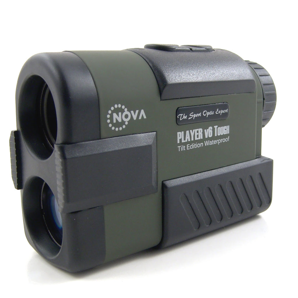 NovaOptik Laser Rangefinder with PinSeeker Slop Edition, Player V6 Tough, Green - novacaddy