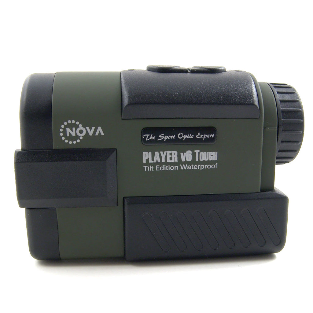 NovaOptik Laser Rangefinder with PinSeeker Slop Edition, Player V6 Tough, Green - novacaddy