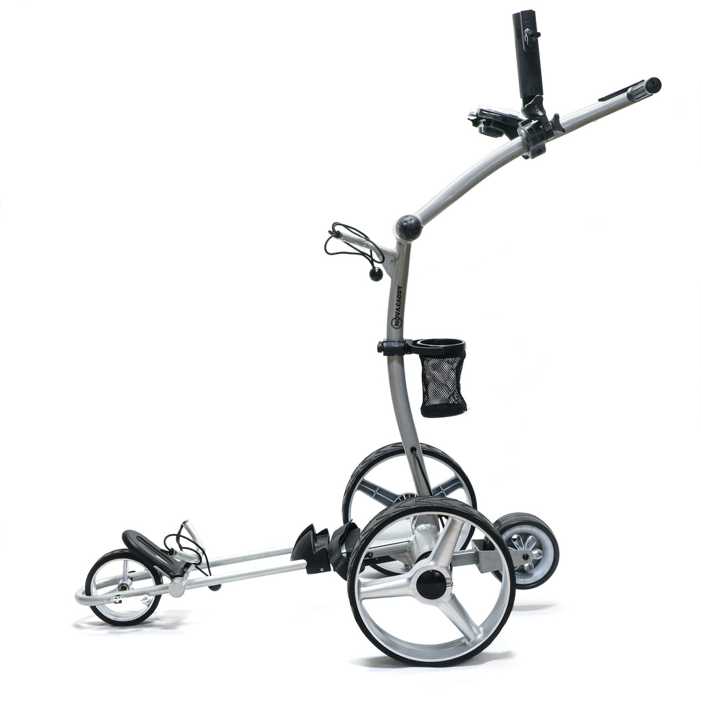 Silver X9RD Remote Control Electric Golf Caddie Trolley Cart - novacaddy